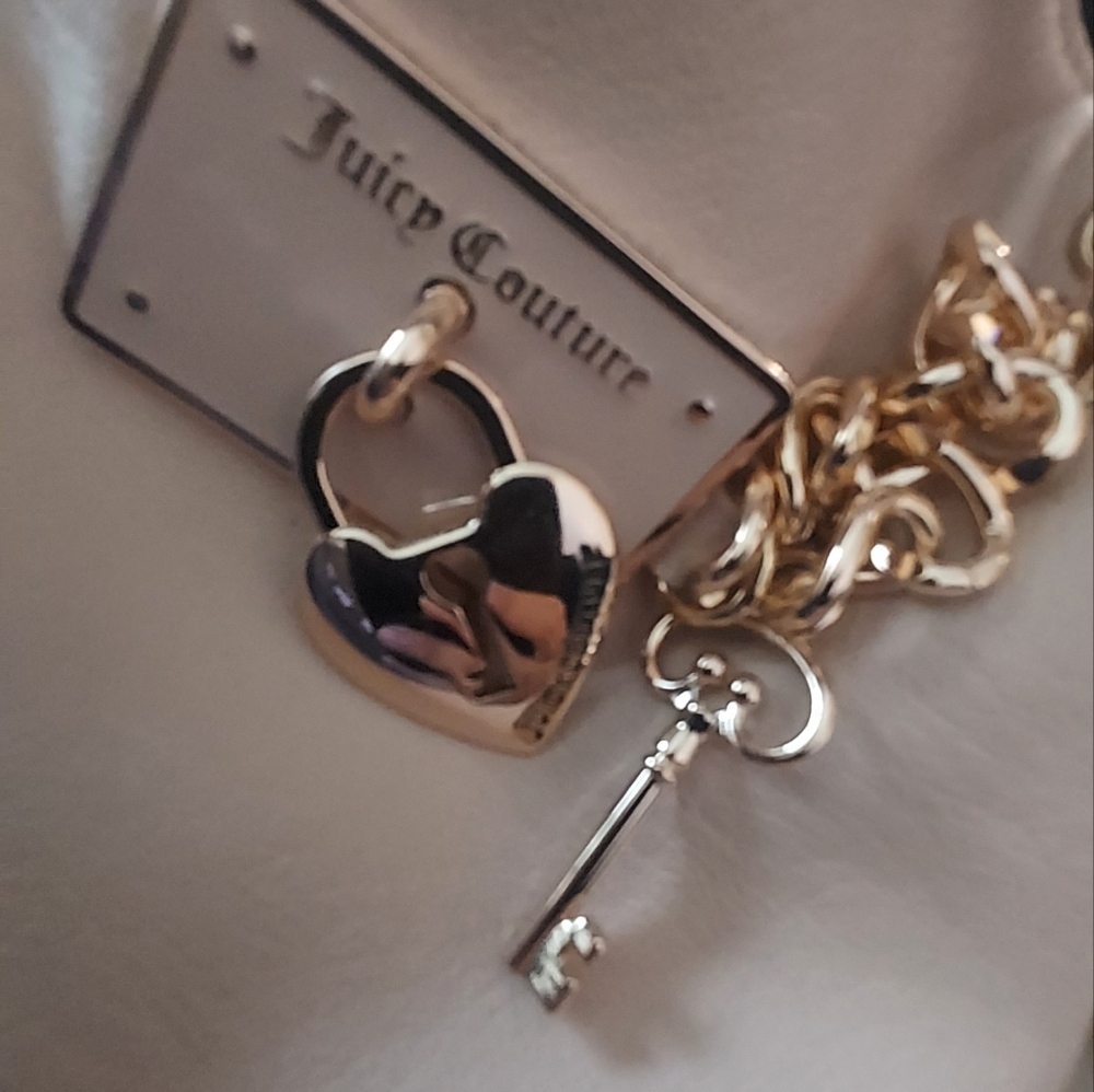 Juicy Couture Ivory Bag with Gold Chains - Picture 3 of 5